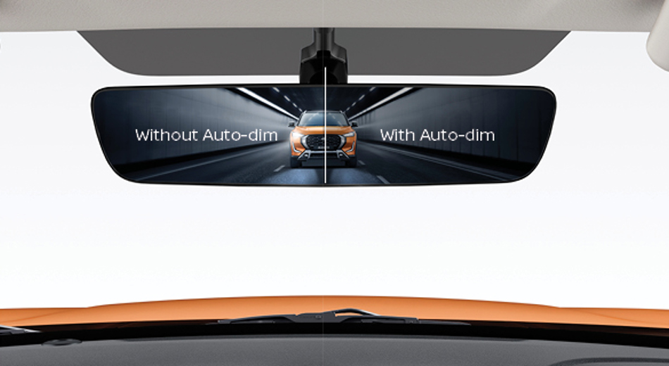 FRAMELESS AUTO DIMMING MIRROR-Vehicle Feature Image