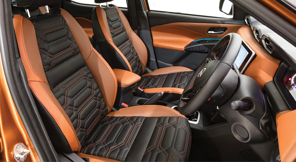 FIRST-IN-SEGMENT UV-RESISTANT LEATHER SEATS-Vehicle Feature Image